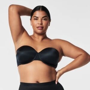 SPANXsmooth Suit Your Fancy Strapless Bra 38C Black Convertible Shapewear